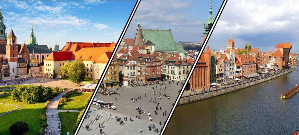 Kolaż - Kraków / Warszawa / Gdańsk